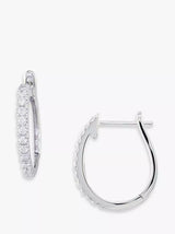 John Lewis E.W Adams 18ct White Gold Diamond Hoop Earrings- Buy online at McGrocer