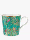 Sara Miller Chelsea Collection birds mug green 340ml (British brand)