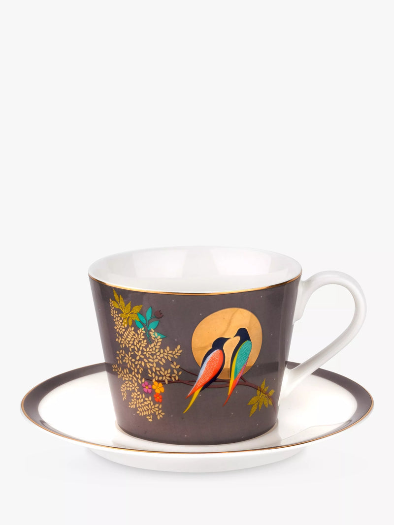 Sara Miller Chelsea Collection Birds cup and saucer 200ml, UK version