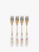 John Lewis Assorted Bird Motif Pastry Forks with Fine China Handles, Set of 4- Buy online at McGrocer
