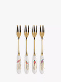 Sara Miller assorted bird motif pastry forks, set of 4 (British brand)