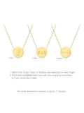 IBB personalised 9ct gold disc pendant necklace, UK version