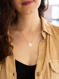 IBB personalised 9ct gold disc pendant necklace, UK version