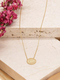 IBB personalised 9ct gold disc pendant necklace, UK version