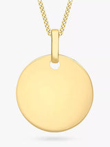 John Lewis IBB Personalised 9ct Gold Disc Initial Pendant Necklace- Buy online at McGrocer