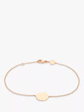 IBB Personalised 9ct Gold Disc Initial Chain Bracelet
