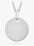 IBB Personalised 9ct Gold Disc Initial Pendant Necklace