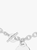 IBB personalised sterling silver heart link necklace 41cm - British product
