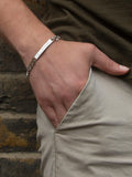 IBB sterling silver ID curb chain bracelet 19cm, UK version