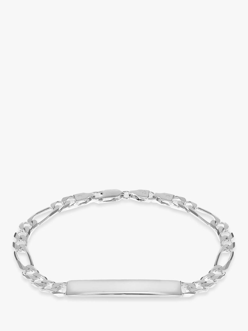 IBB bracelet personalised figaro chain 19cm - British product