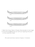 IBB bracelet personalised figaro chain 19cm - British product