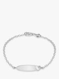 IBB personalised sterling silver children's ID bracelet with cubic zirconia heart, UK version