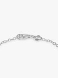 IBB personalised sterling silver children's ID bracelet with cubic zirconia heart, UK version
