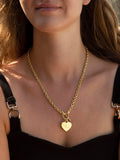 IBB personalised heart necklace gold plated sterling silver, imported from the UK