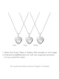 IBB personalised sterling silver heart necklace, UK version
