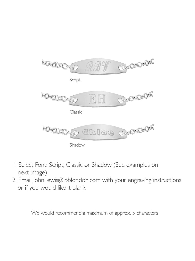 IBB children's sterling silver ID bracelet - British product