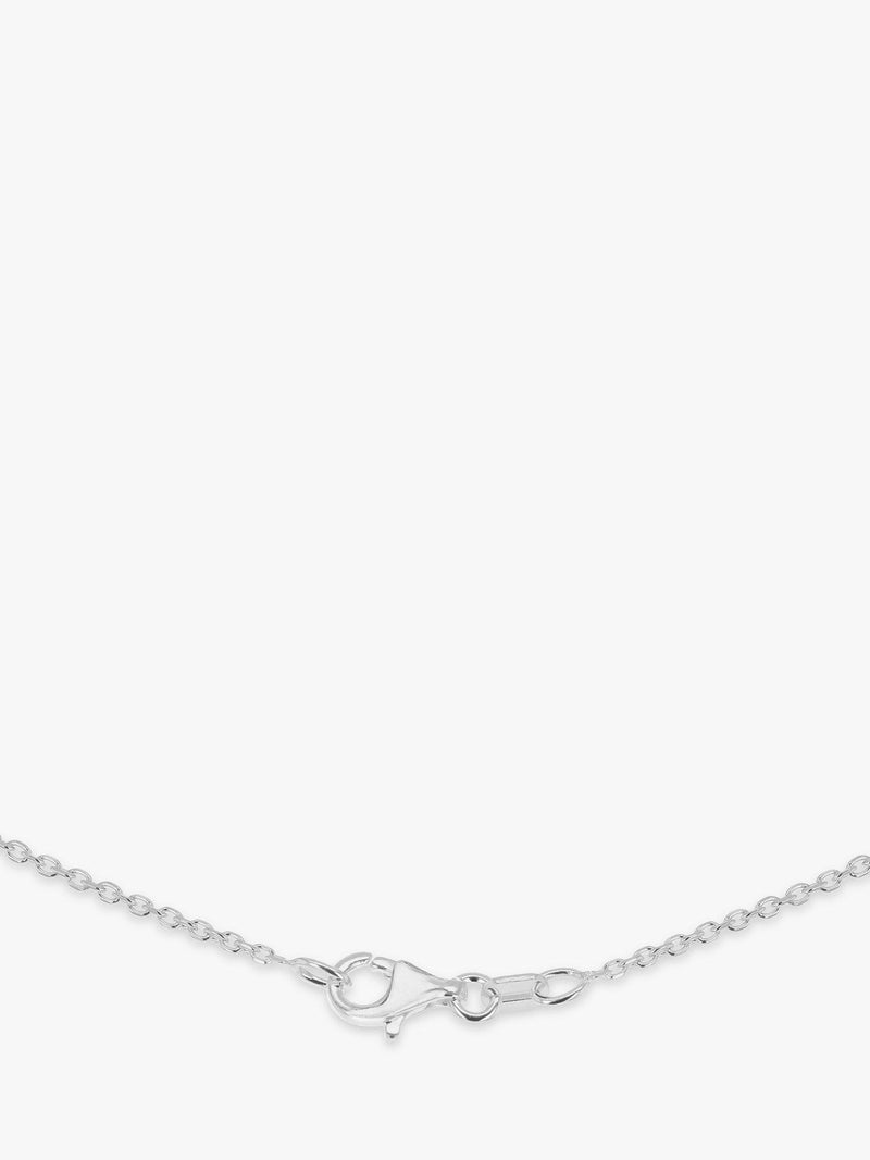 IBB sterling silver drawn heart necklace 43cm (British brand)