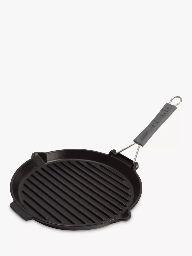STAUB cast iron round grill pan black 27cm (British brand)