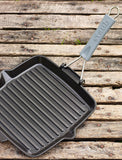 STAUB square grill pan 24cm black cast iron, imported from the UK