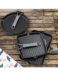 STAUB square grill pan 24cm black cast iron, imported from the UK