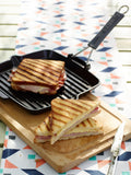 STAUB square grill pan 24cm black cast iron, imported from the UK