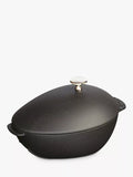 STAUB Cast Iron Mussel Pot Black 25cm, imported from the UK
