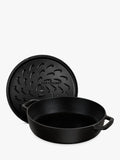 Staub round cast iron saute pan with Chistera lid 24cm (British brand)