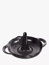 John Lewis STAUB Cast Iron Vertical Chicken Roaster, Black, 24cm- Buy online at McGrocer