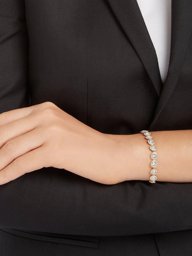 Swarovski Angelic round crystal bracelet rose gold 17cm - British product