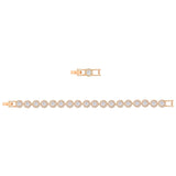 Swarovski Angelic round crystal bracelet rose gold 17cm - British product