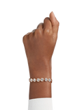 Swarovski Angelic round crystal bracelet rose gold 17cm - British product
