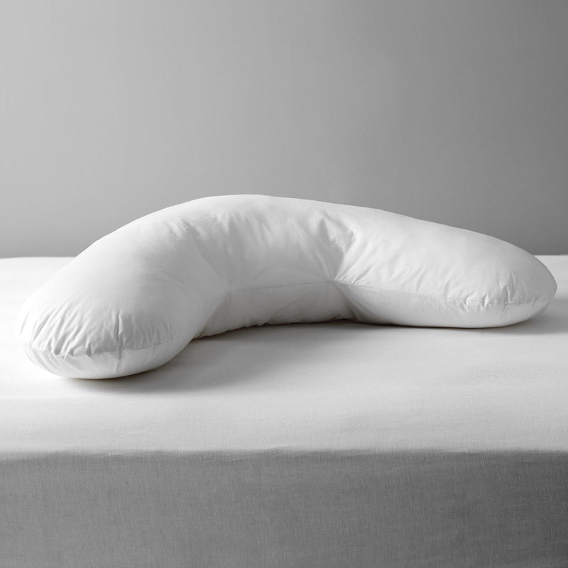 John Lewis synthetic V-shaped support pillow with Teflon protection, soft firmness, UK version