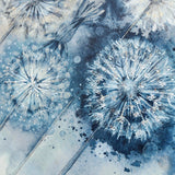 John Lewis blue dandelion embellished framed print 50x105cm - British product