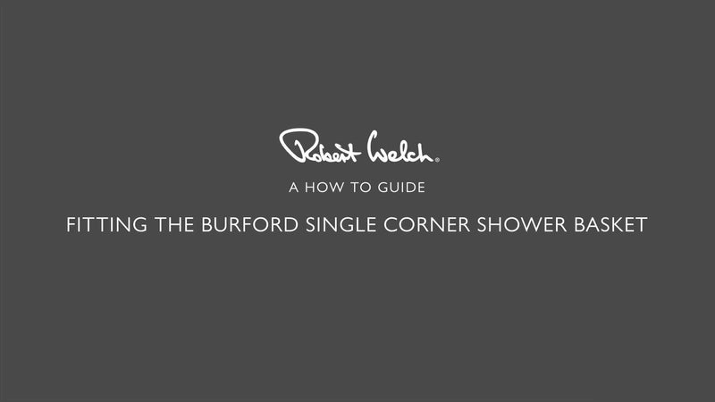 Robert Welch Burford single corner shower basket - British product
