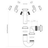 BLANCO single bowl sink odour trap plumbing connector kit - British product