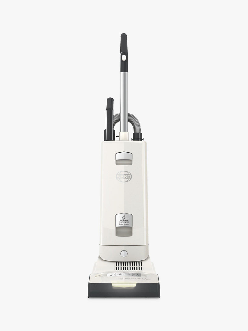 SEBO Automatic X7 Excel ePower Upright Vacuum Cleaner in White and Silver (British brand)