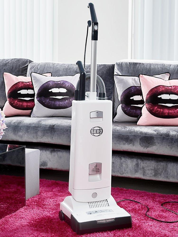 SEBO Automatic X7 Excel ePower Upright Vacuum Cleaner in White and Silver (British brand)