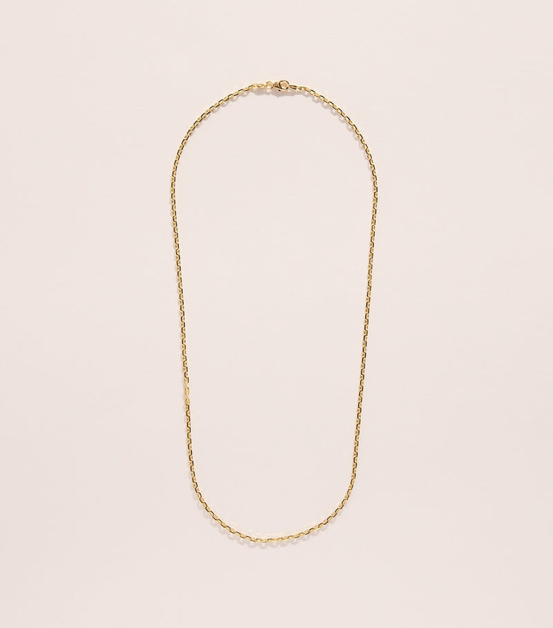 Jade Trau yellow gold rectangle chain necklace, UK version