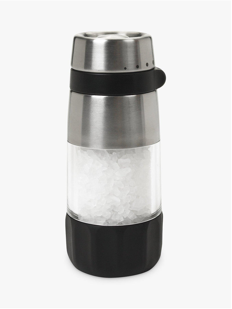 OXO salt and pepper grinders set stainless steel acrylic (British brand)