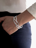 Nina B sterling silver cuff bangle (British brand)