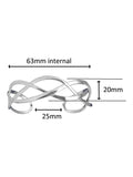 Nina B sterling silver cuff bangle (British brand)
