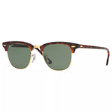 John Lewis Ray-Ban RB3016 Men's Polarised Clubmaster Sunglasses Tortoise/Green 51mm- Buy online at McGrocer