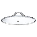 John Lewis stainless steel saucepan set with glass lids, 3 pieces, UK version