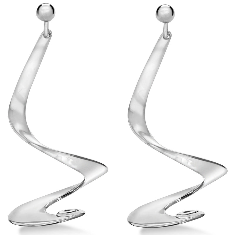 Georg Jensen Möbius sterling silver drop earrings - British product