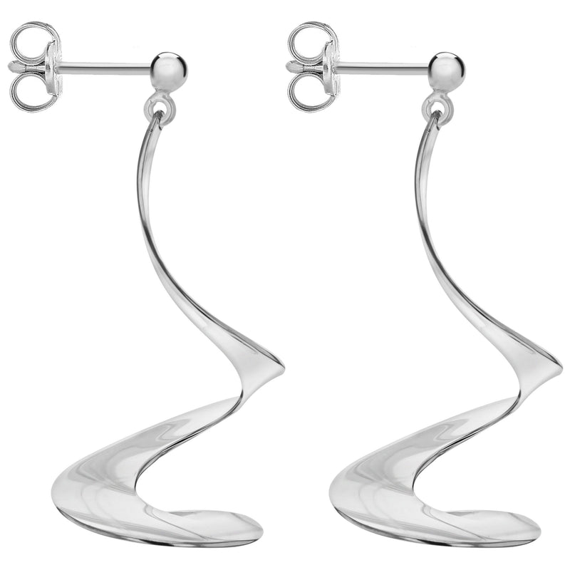 Georg Jensen Möbius sterling silver drop earrings - British product