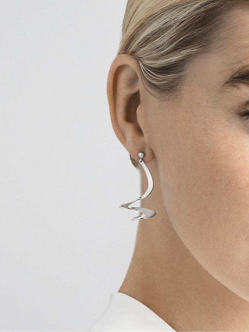 Georg Jensen Möbius sterling silver drop earrings - British product