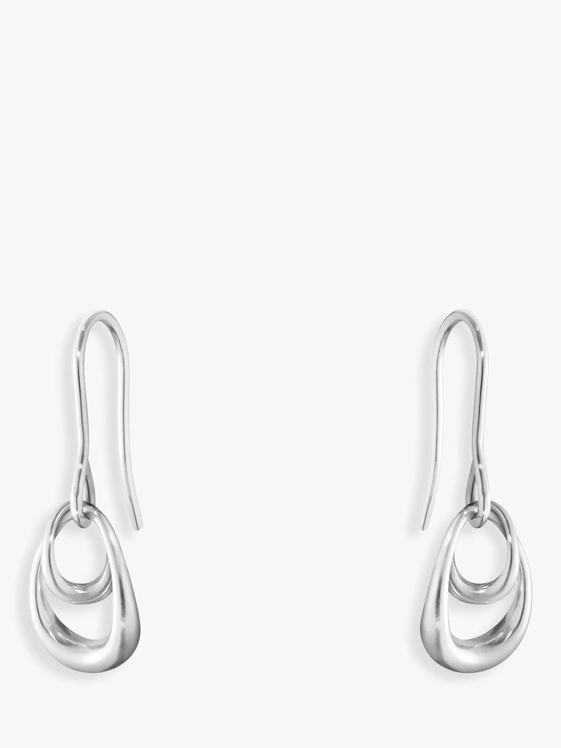 Georg Jensen Offspring sterling silver hook earrings (British brand)