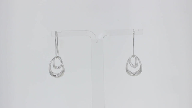 Georg Jensen Offspring sterling silver hook earrings (British brand)