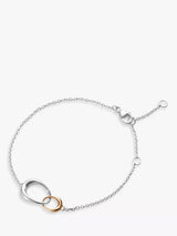 John Lewis Georg Jensen Offspring 18ct Rose Gold and Sterling Silver Charm Bracelet, 18cm- Buy online at McGrocer