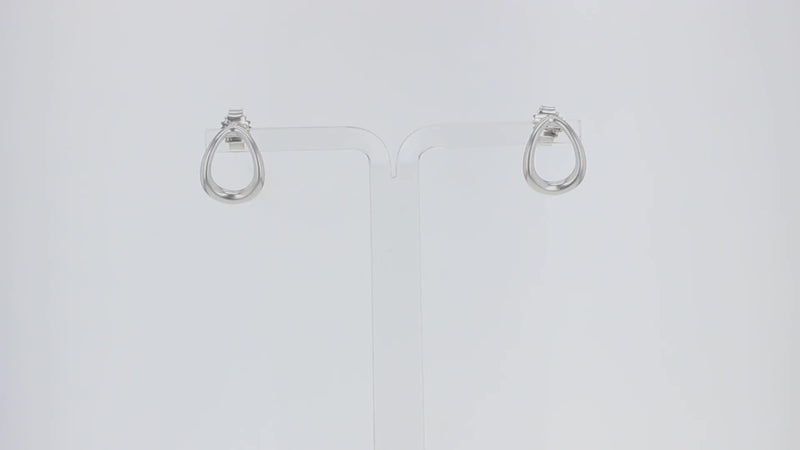 Georg Jensen Offspring sterling silver post earrings, imported from the UK
